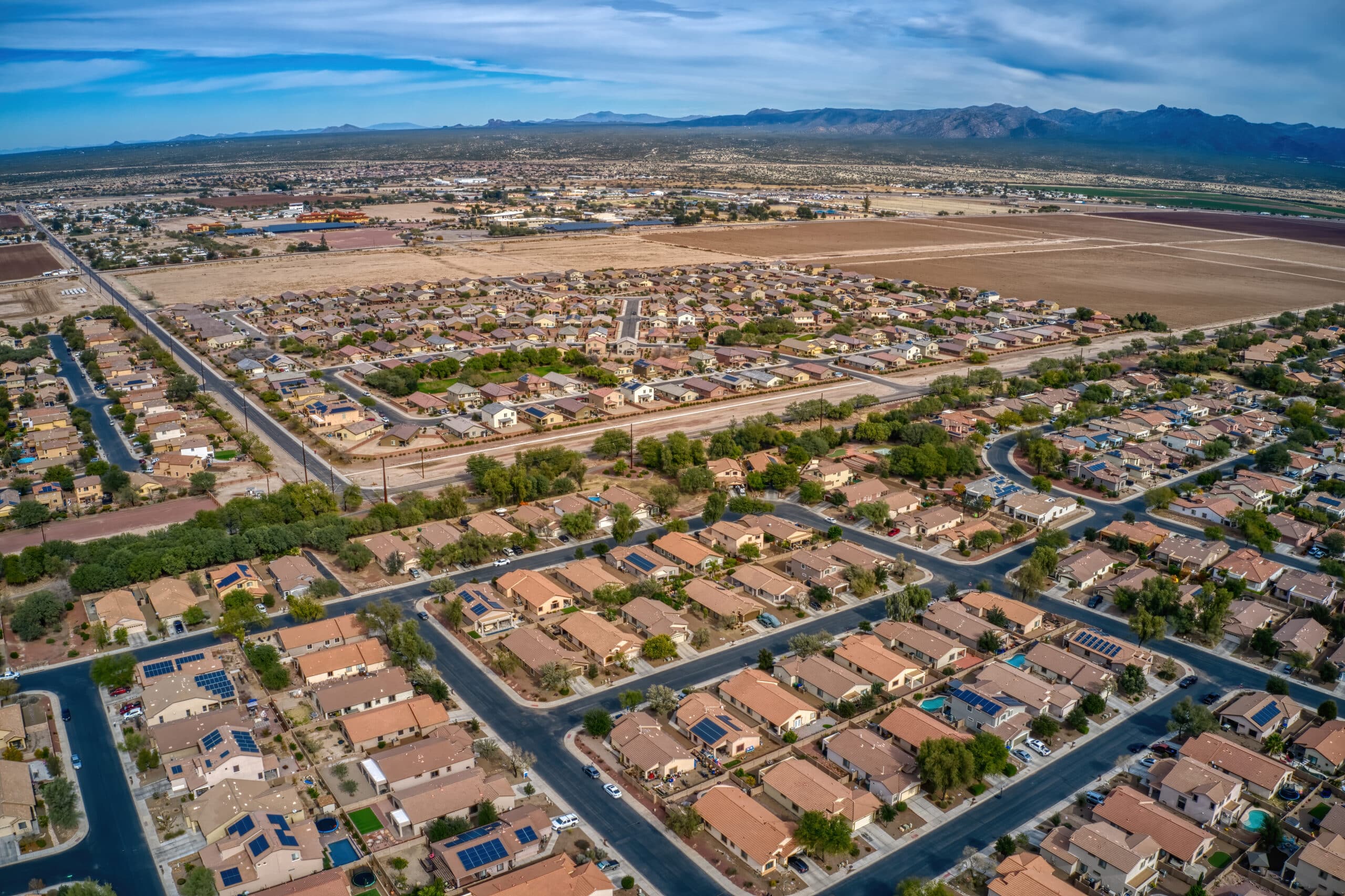 Aerial View of of Marana, Arizona.